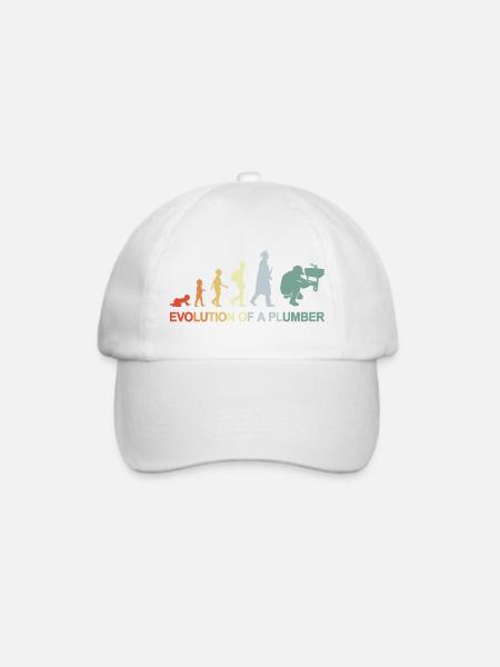 Klempner Evolution - Baseballkappe - Weiß/Weiß