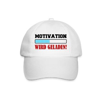 motivation_wird_geladen- - Baseballkappe - Weiß/Weiß - Vorne