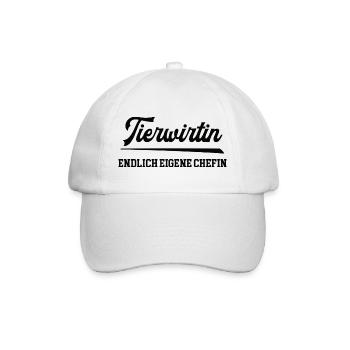 Tierwirtin Chefin Selbstständigkeit Tierwirt Frau - Baseballkappe - Weiß/Weiß - Vorne