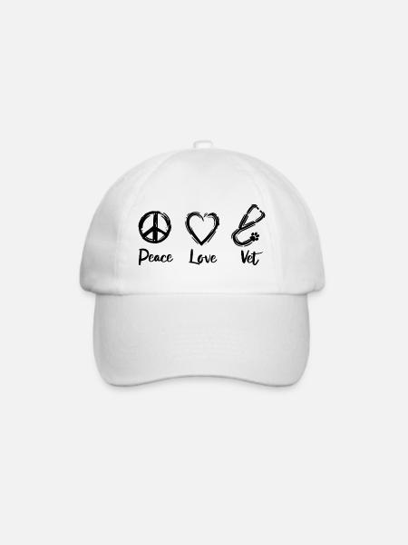 Tierarzt Liebe - Baseballkappe - Weiß/Weiß
