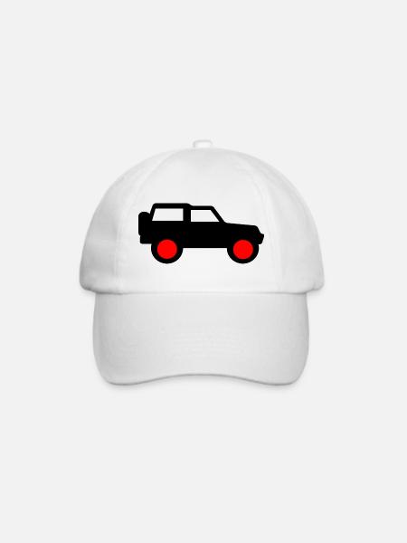 Auto - Baseballkappe - Weiß/Weiß