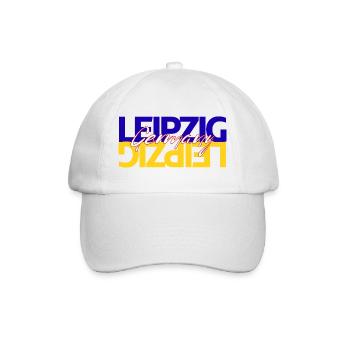 Leipzig Germany Schriftzug Overlay - Baseballkappe - Weiß/Weiß - Vorne