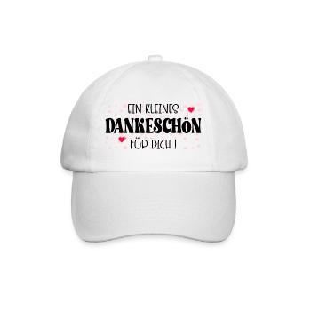 Kleines Dankeschön - Baseballkappe - Weiß/Weiß - Vorne