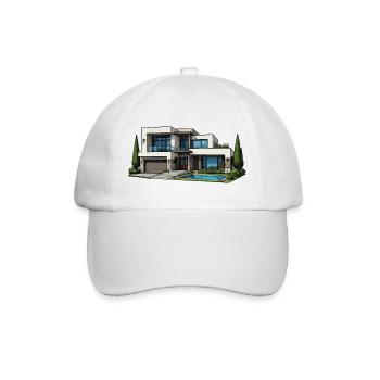 Moderne Villa mit Pool - Baseballkappe - Weiß/Weiß - Vorne