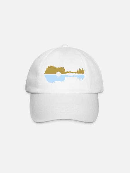 Gitarre pastel  - Baseballkappe - Weiß/Weiß