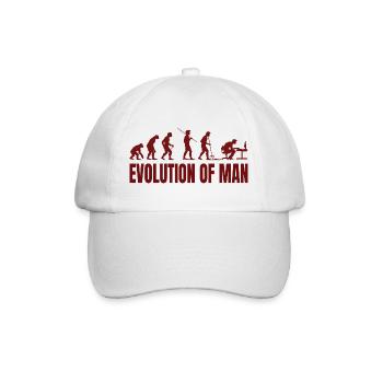 Computer PC Evolution Informatiker Programmierer - Baseballkappe - Weiß/Weiß - Vorne