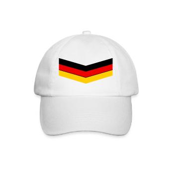 Rote Gelbe Chevron Form Muster - Baseballkappe - Weiß/Weiß - Vorne