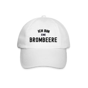 ICH BIN EINE BROMBEERE lila Karneval Kostüm Beere - Baseballkappe - Weiß/Weiß - Vorne