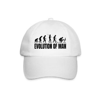 Nerd Evolution – Vom Affen zum PC-Profi - Baseballkappe - Weiß/Weiß - Vorne