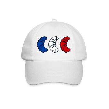 Land Frankreich Croissants - Baseballkappe - Weiß/Weiß - Vorne