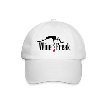 wine freak - Baseballkappe - Weiß/Weiß - Vorne