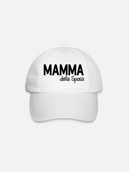 Mamma della Sposa, Italia - Baseballkappe - Weiß/Weiß