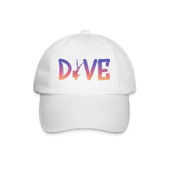 Dive - Diver Silhouette - Baseballkappe - Weiß/Weiß - Vorne
