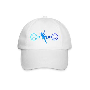 Geschenkidee für die Bouldererin mit Sportklettern - Baseballkappe - Weiß/Weiß - Vorne