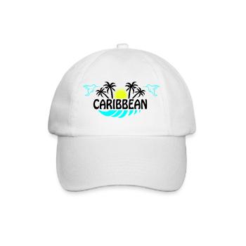 Sonnenhummingbird Neon Silhouette - Baseballkappe - Weiß/Weiß - Vorne
