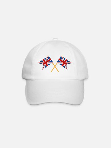 Flagge Großbritanniens - Baseballkappe - Weiß/Weiß