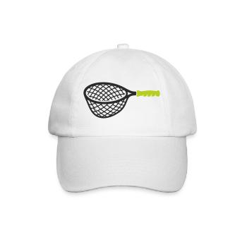 Angelkescher Netz Grafik - Baseballkappe - Weiß/Weiß - Vorne