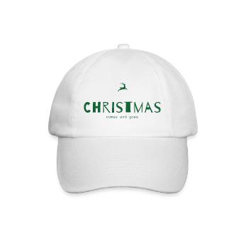 Christmas Comes and Goes – Minimalistisch - Baseballkappe - Weiß/Weiß - Vorne