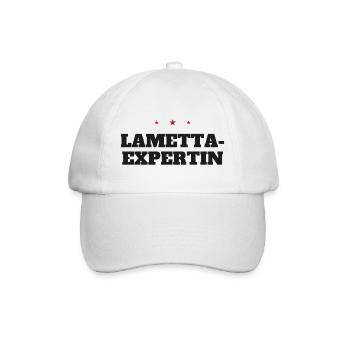 Lametta-Expertin – Weihnachtsspruch - Baseballkappe - Weiß/Weiß - Vorne