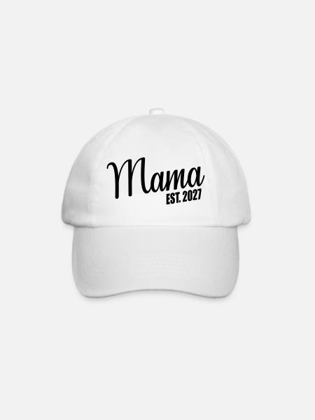 Baby verkünden, Mama 2027 - Baseballkappe - Weiß/Weiß