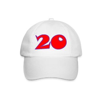 20. 20. JAHRESTAG. 20-JÄHRIGES JUBILÄUM. 20 JAHRE. - Baseballkappe - Weiß/Weiß - Vorne