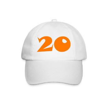 20. 20. JAHRESTAG. 20-JÄHRIGES JUBILÄUM. 20 JAHRE. - Baseballkappe - Weiß/Weiß - Vorne