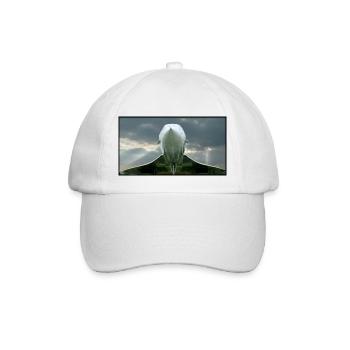 concorde & Sonnenstrahlen 120dpi - Baseballkappe - Weiß/Weiß - Vorne