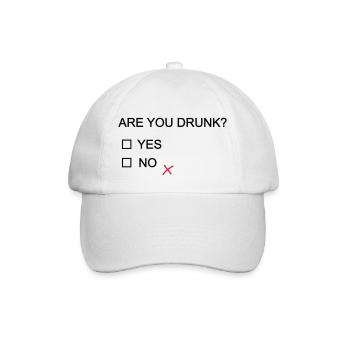 are you drunk? - Baseballkappe - Weiß/Weiß - Vorne