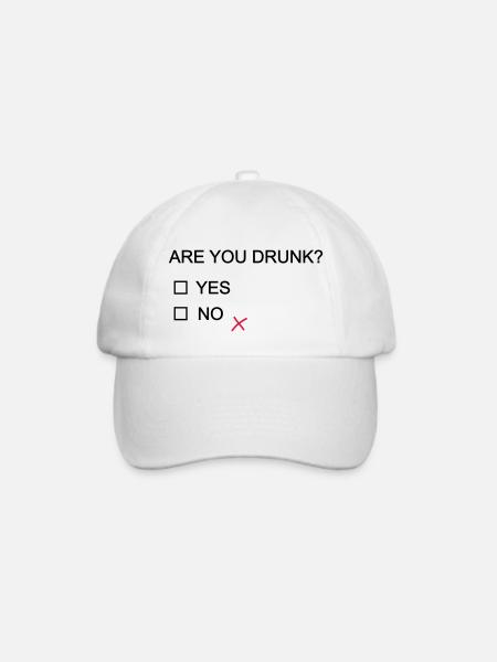 are you drunk? - Baseballkappe - Weiß/Weiß