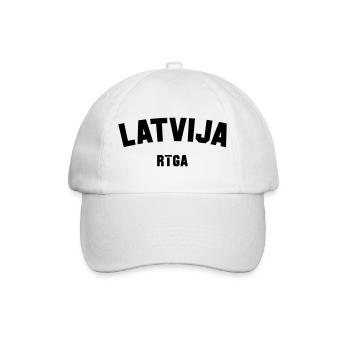 RIGA Latvia Latvija Lettland - Baseballkappe - Weiß/Weiß - Vorne