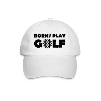 Born to play Golf - Baseballkappe - Weiß/Weiß - Vorne