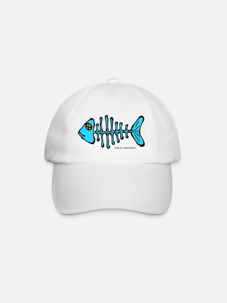 Fischgraete - Baseballkappe - Weiß/Weiß