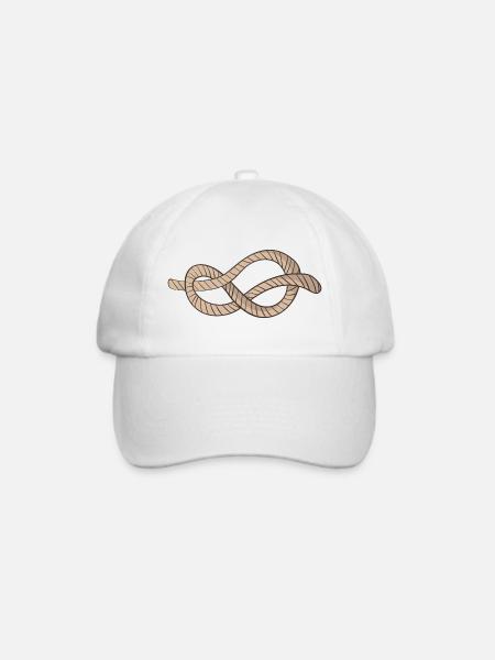 Knoten - Baseballkappe - Weiß/Weiß