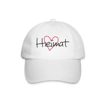 Heimat Herz - Baseballkappe - Weiß/Weiß - Vorne
