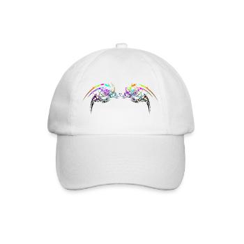 Neon Tribal Design - Baseballkappe - Weiß/Weiß - Vorne
