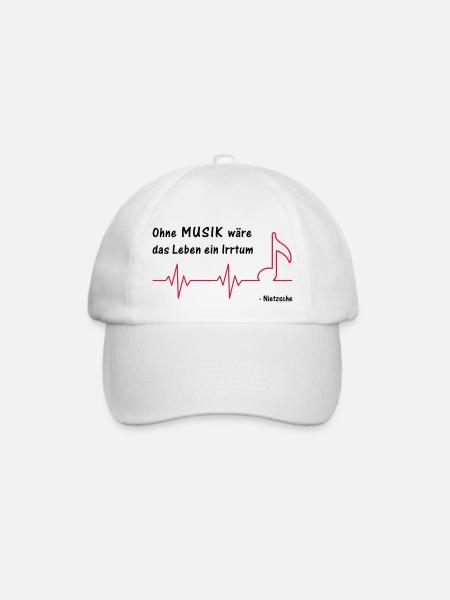 Musik - Baseballkappe - Weiß/Weiß