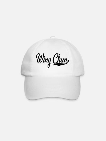 2541614 15440069 wing chun - Baseballkappe - Weiß/Weiß