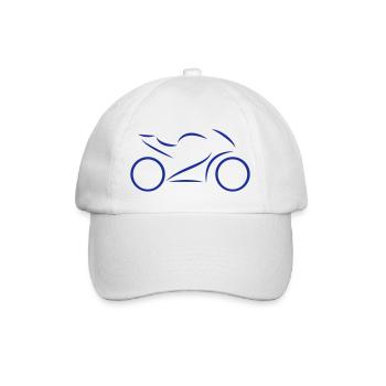 Motorrad - Superbike - Baseballkappe - Weiß/Weiß - Vorne