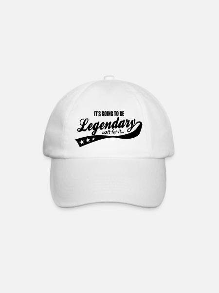 it's going to be legendary- epic style - Baseballkappe - Weiß/Weiß