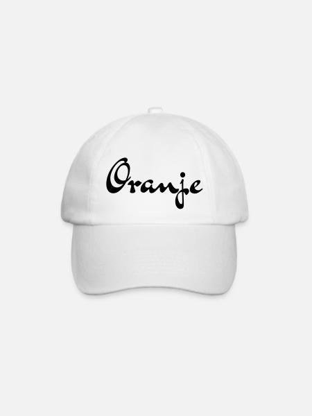 Oranje Buttons / Anstecker - Baseballkappe - Weiß/Weiß