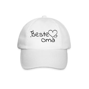 Beste Oma - Baseballkappe - Weiß/Weiß - Vorne