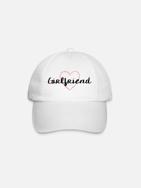 Girlfriend Herz Junggesellenabschied - Baseballkappe - Weiß/Weiß