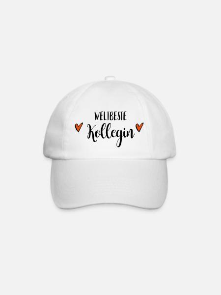 beste kollegin welt büro abschied Geschenk - Baseballkappe - Weiß/Weiß