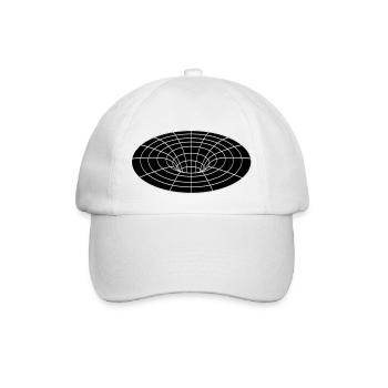 schwarzes Loch - Baseballkappe - Weiß/Weiß - Vorne