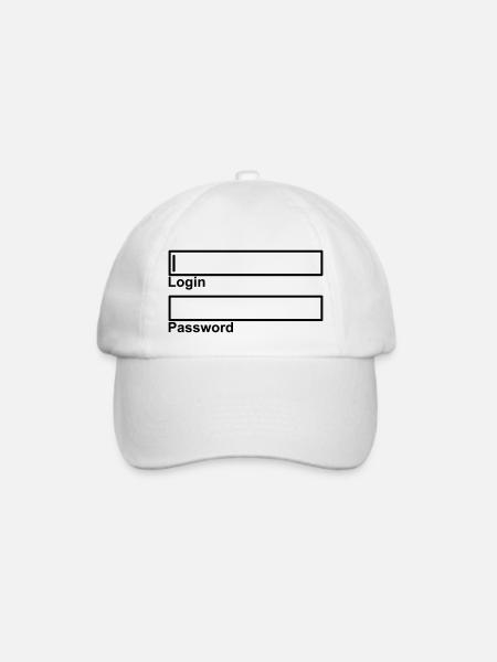 login - Baseballkappe - Weiß/Weiß