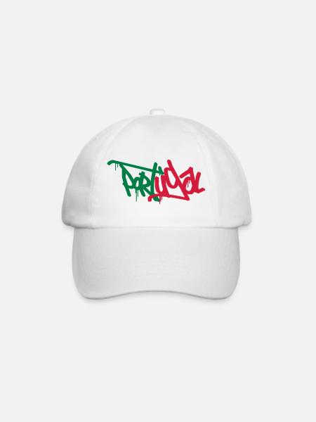 Portugal - Baseballkappe - Weiß/Weiß