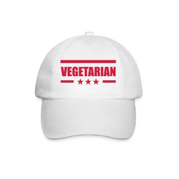 Vegetarian - Baseballkappe - Weiß/Weiß - Vorne