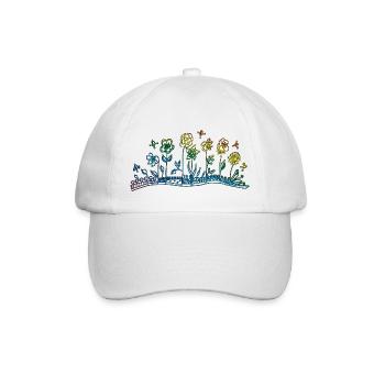 Bunte blumen - Baseballkappe - Weiß/Weiß - Vorne