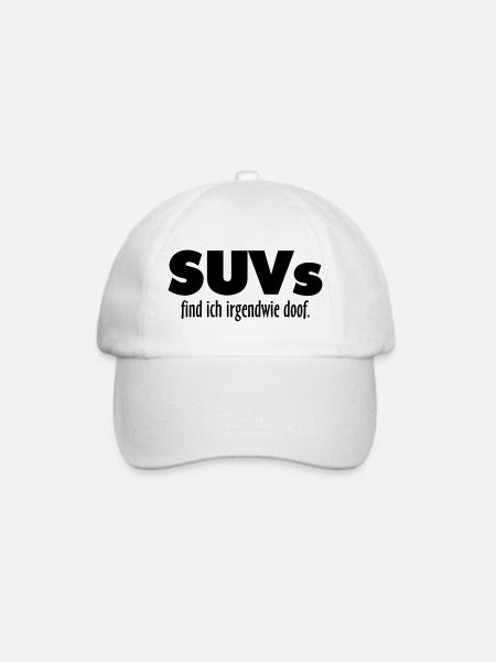 SUVs find ich irgendwie doof - Baseballkappe - Weiß/Weiß