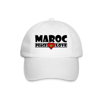 Marokko - Baseballkappe - Weiß/Weiß - Vorne